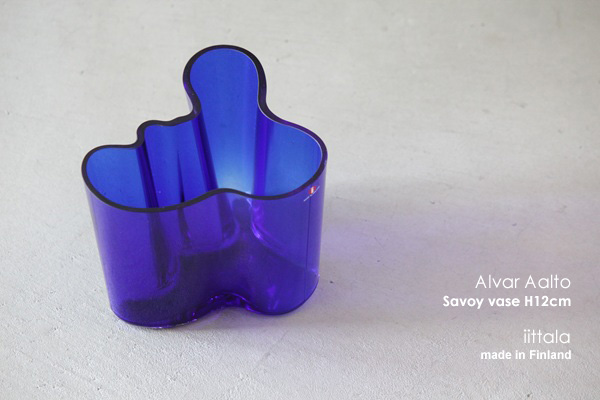 iittala イッタラ Alvar Aalto/ Savoy Vase コバルトブルー H 120mm