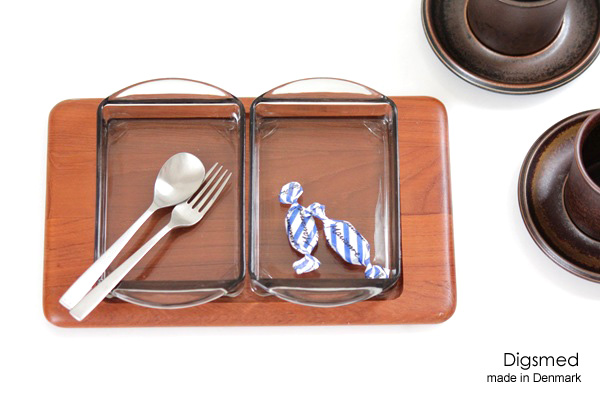 北欧ビンテージ トレイ&ガラス容器 Digsmed Denmark