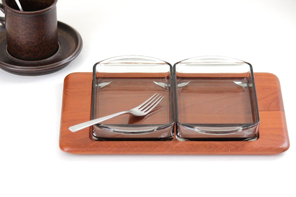 食器 DENMARK DIGSMED DESIGN 北欧ビンテージ トレイ&ガラス容器 Digsmed Denmark
