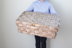 北欧ビンテージ バスケット モミの木 収納かご 特大 / フィンランド