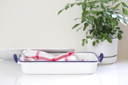 北欧ヴィンテージ ホーロー容器(フタ付き）/ Kockums Sweden