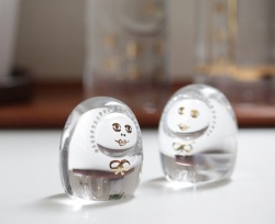 Kosta Boda Familjen / 1972年 双子のLisa&Lars 2個セット